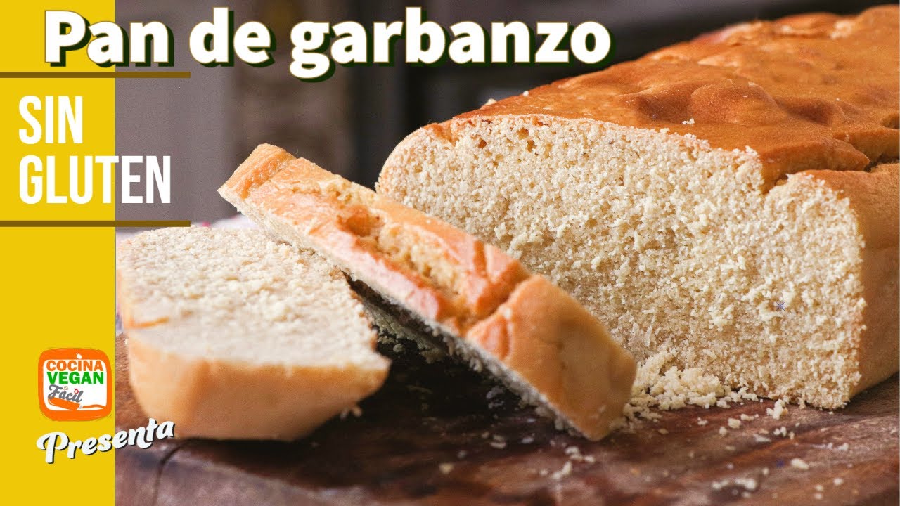 Pan de garbanzo. Sin gluten, sin huevo, sin leche, sin amasar - Cocina Vegan Fácil
