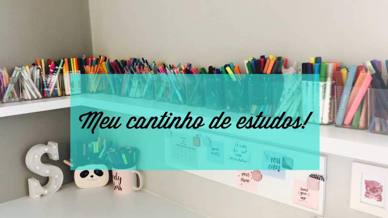 Tour pelo meu cantinho de estudos!