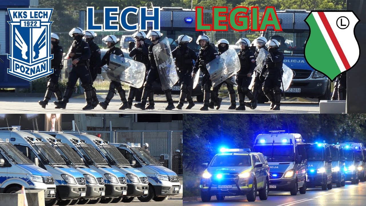 LECH Poznań - LEGIA Warszawa | Zabezpieczenie meczu | Policyjna eskorta kibiców