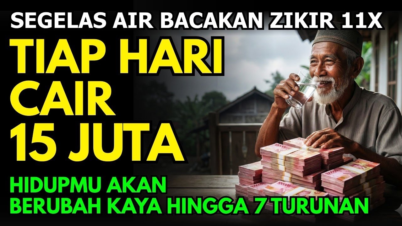 UANG DATANG TIAP MENIT‼️Siapkan Segelas Air Bacakan Zikir 11x Sebelum Minum, Rezeki Mengalir Deras💰
