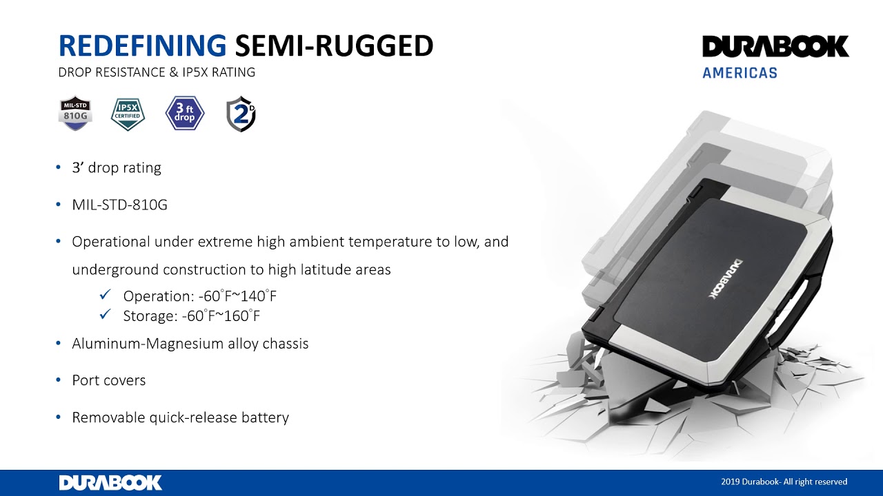 S15AB DuraBook Semi Rugged Laptop Introduction
