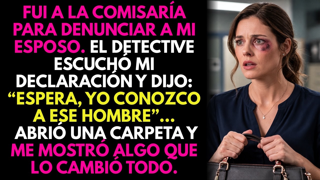 Fui a denunciar a mi esposo 👮‍♂️🔍… El detective escuchó todo y dijo: “Conozco a ese hombre”