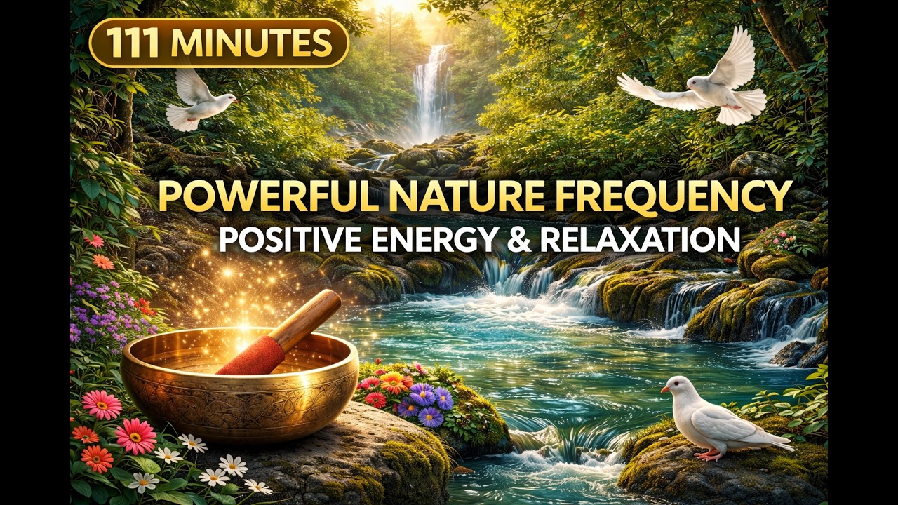 111 Powerful Nature Frequency | Birds, Water Stream & Bowl Sounds, Positive Energy & Relaxation