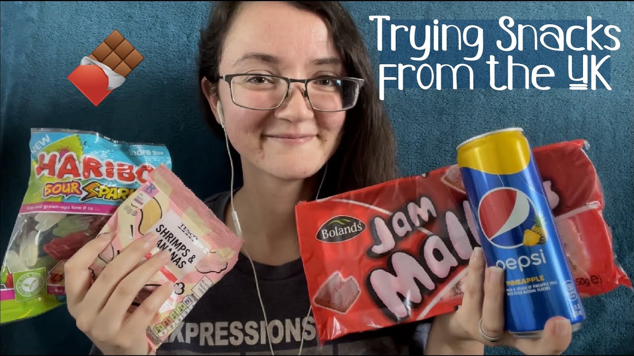 ASMR // Trying Snacks from The UK! 🍫 | Eating Sounds, Mouth Sounds, Wrapper Crinkles, Soft Spoken