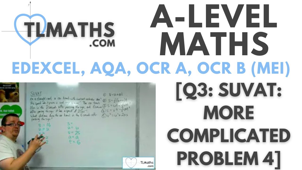 A-Level Maths: Q3-12 [SUVAT: More Complicated Problem 4]