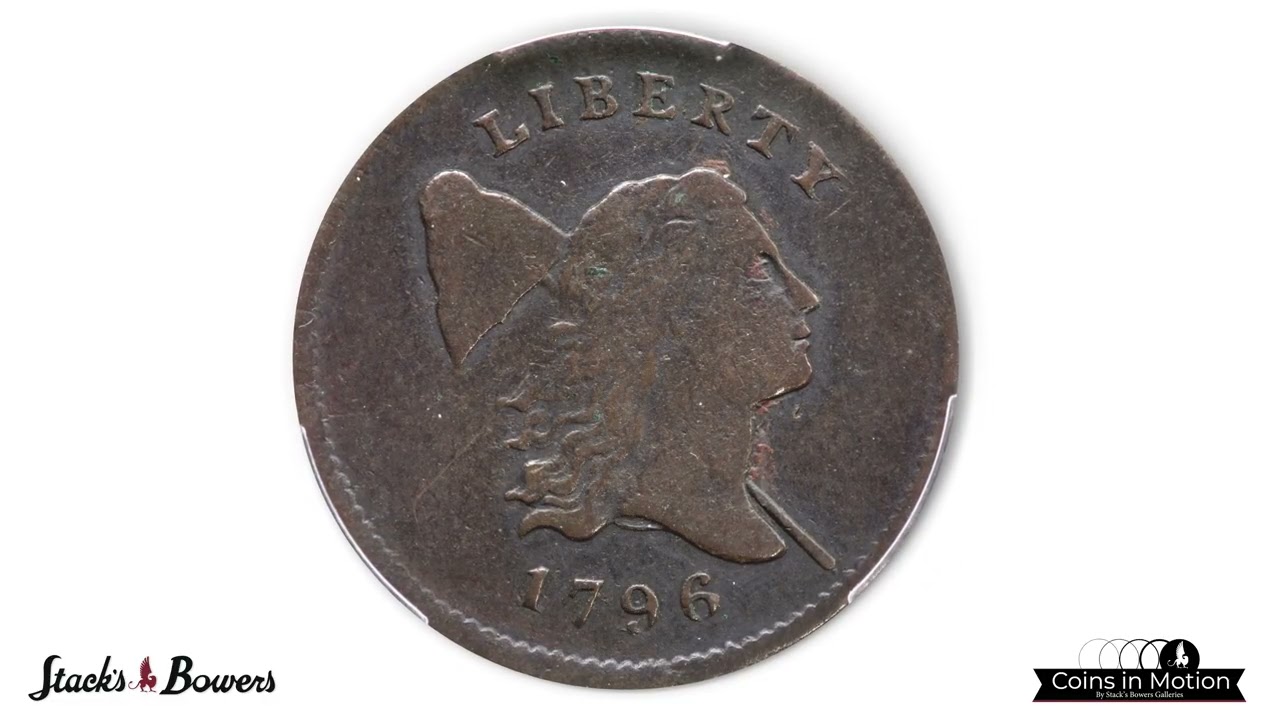 1796 Liberty Cap Half Cent. C-2. Rarity-4+. With Pole. VF-30 (PCGS).