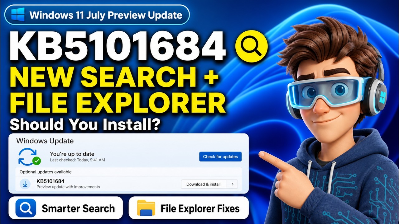 ⭐Windows 11 KB5101684: New Search & File Explorer Improvements + 4 Install Fixes