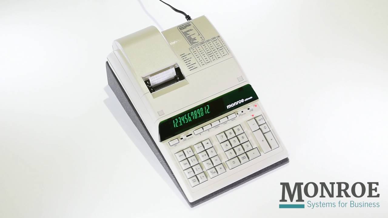 Monroe Ultimate Calculator 12-Digit Heavy-Duty Printing Calculator
