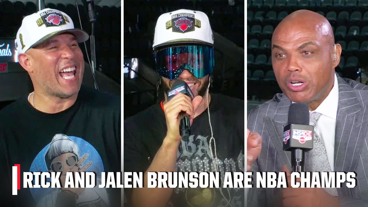 THE BRUNSONS ARE NBA CHAMPS 🏆 Jalen and Rick Brunson join Inside the NBA after Knicks' win Game 5