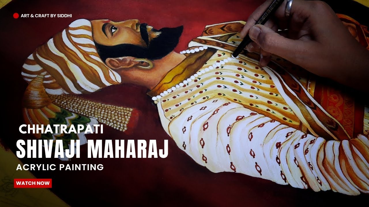 🔱 CHHATRAPATI SHIVAJI MAHARAJ Acrylic Painting  | Canvas Painting | Acrylic Painting on canvas