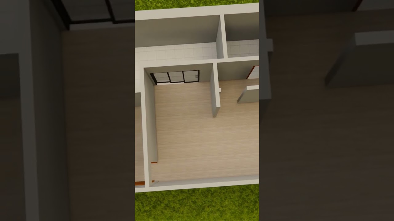 Planta casa 2 quartos #shotes #3d #ideiasdedecora&ccedil;&atilde;o #sketchup #casa #ideia #plantabaixa