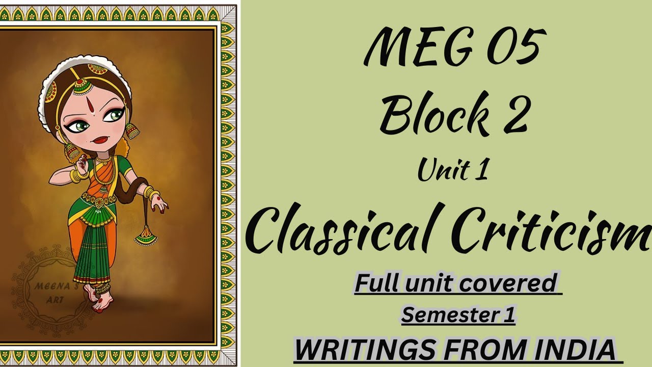Block-2 Meg 05 Unit 1 full covered||Classical Criticism||Notes in Hindi||IGNOU, SOL, DU||