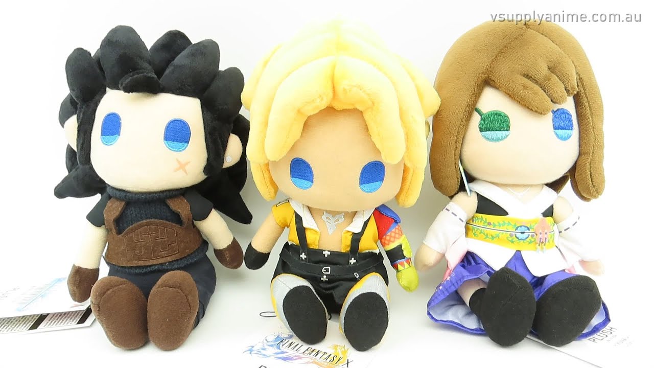 Final Fantasy VII and Final Fantasy X Plush Toys Zack Fair Yuna Tidus Official SQUARE ENIX