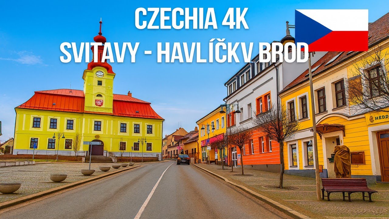 Relaxing Real-Time Drive 🚗 Czech Countryside | Svitavy → Havlíčkův Brod (Road Sounds)