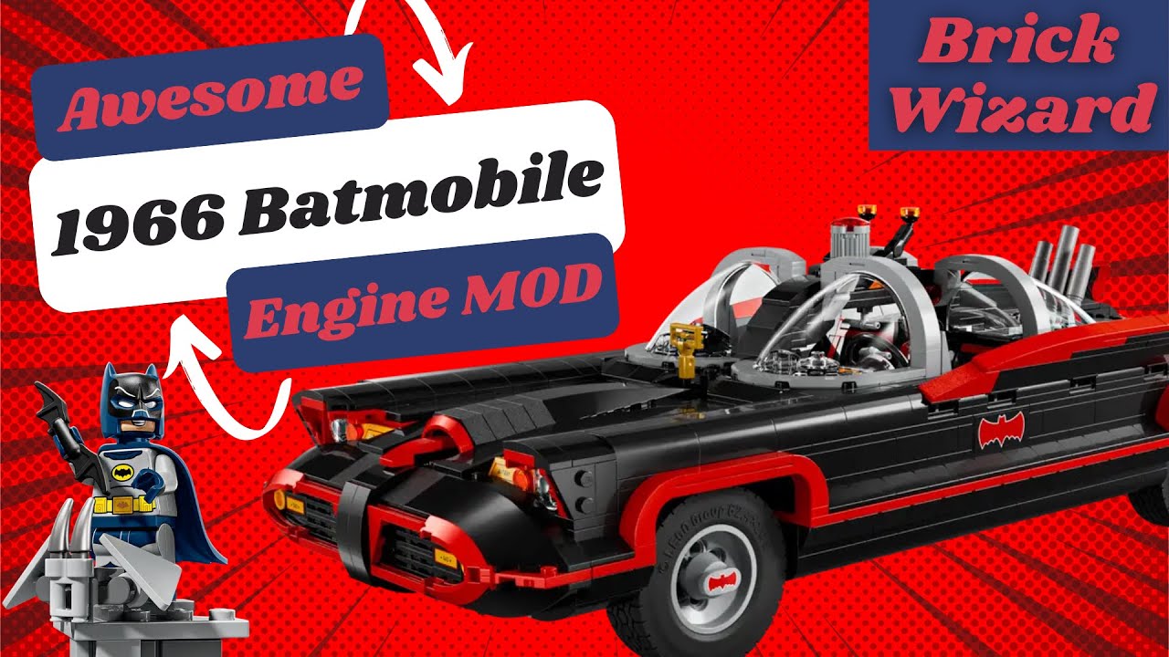 Lego 1966 Batmobile Engine Mod instruction - Adam West Batman