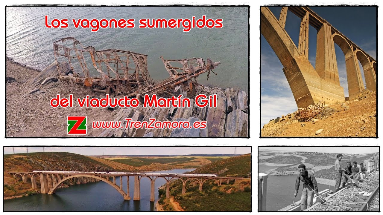 www.TrenZamora.es | Vagones sumergidos del viaducto Martín Gil