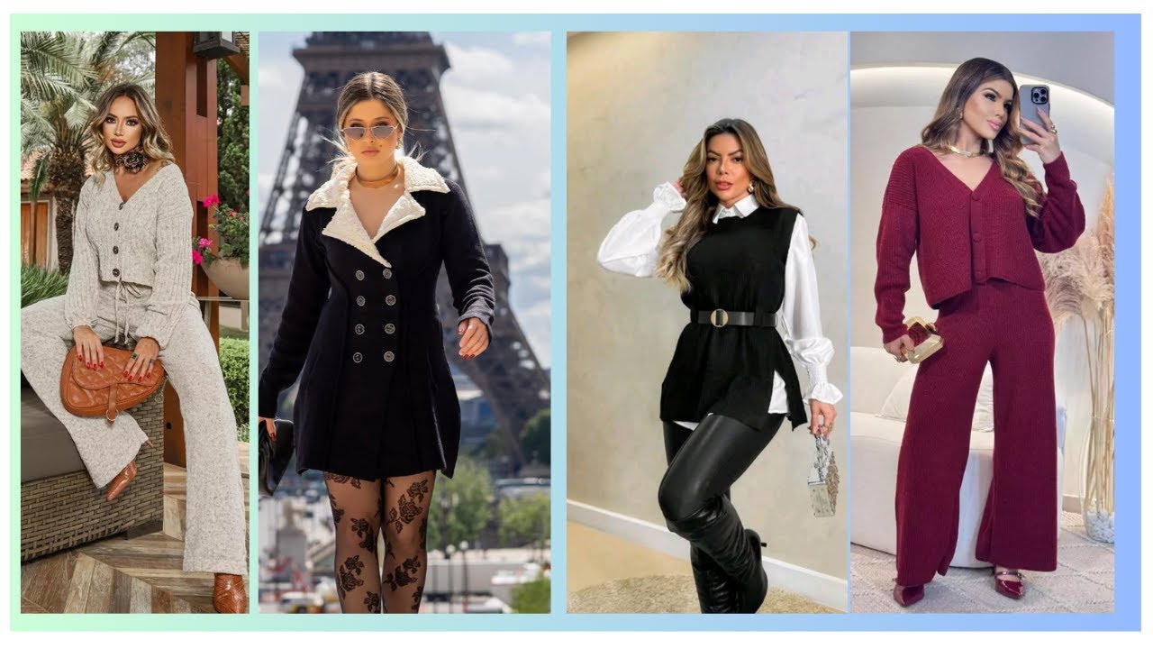 Moda Inverno 2025 Feminina/Melhores Looks Inverno shopee/Inverno 2025 moda