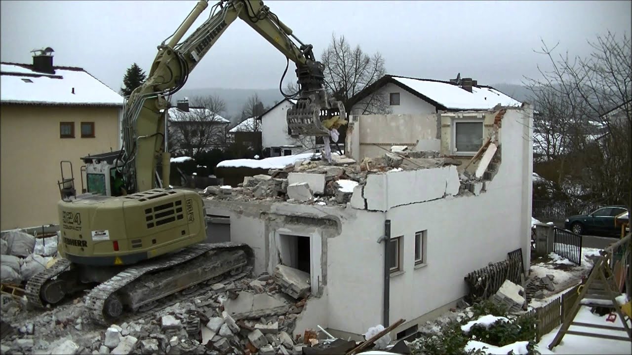 Abriss Einfamilienhaus Teil 1 Zeitrafferaufnahme