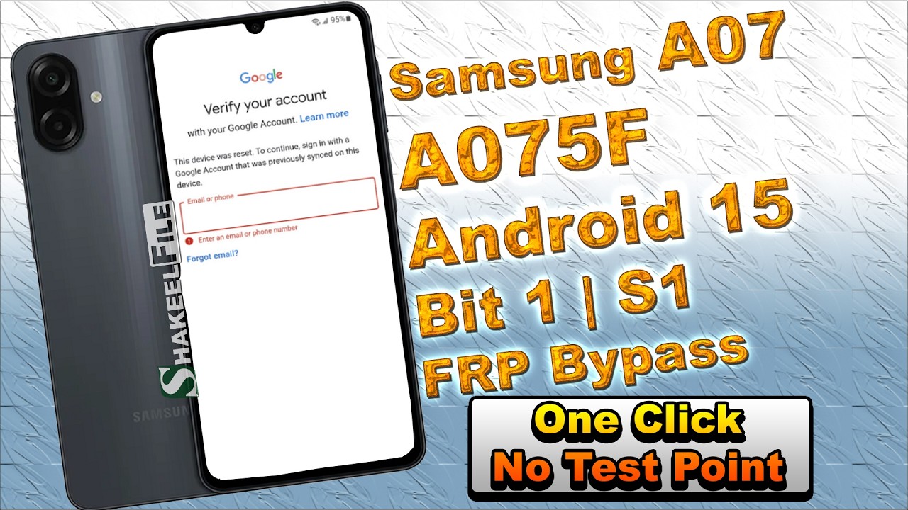 Samsung A07 FRP Bypass Android 15 One Click 2026 | SM-A075F Google Account Unlock #PandoraTool