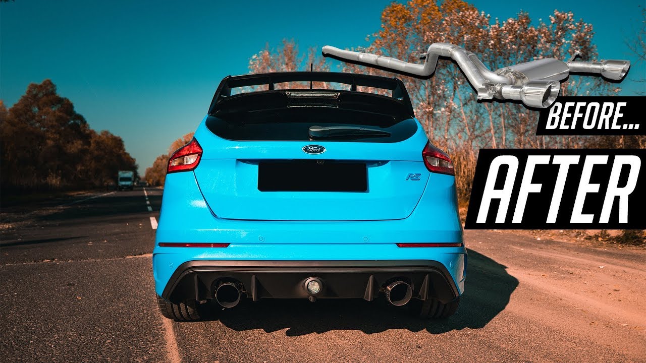2018 Ford Focus RS Mk3 Scorpion exhaust before - after comparison - LOUD POPS