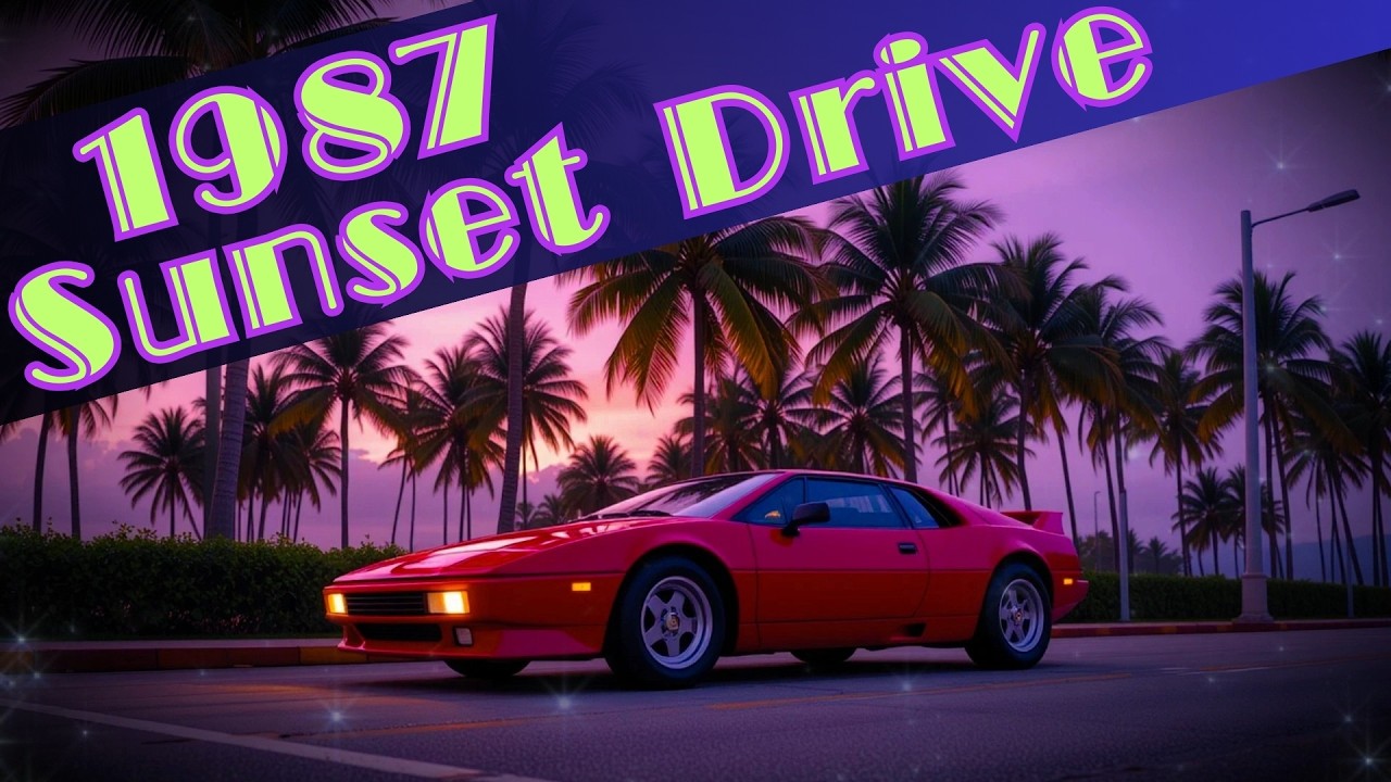🎵Glam Synthwave 80s🌴| #43 Sunset Drive 1987... Pinks Memories under Palm Trees.
