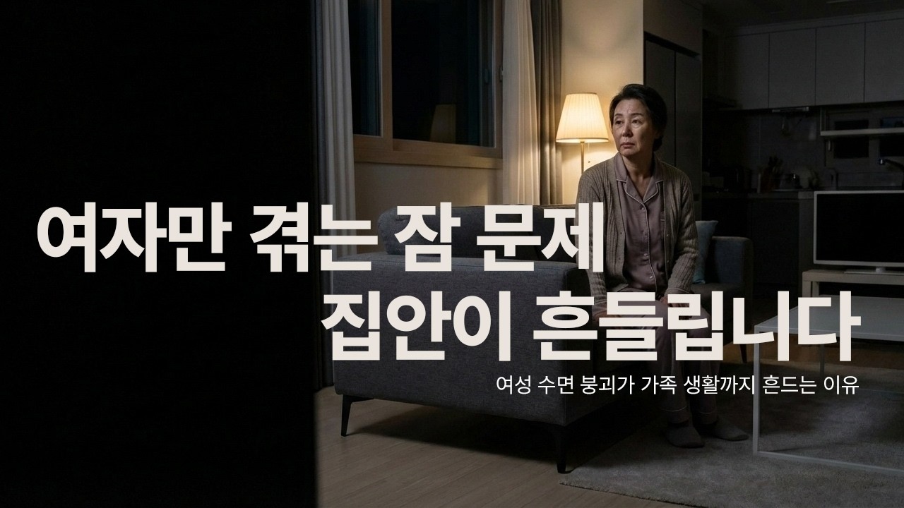 밤에 자주 깨는 여성 수면 문제, 결국 가족이 먼저 무너집니다