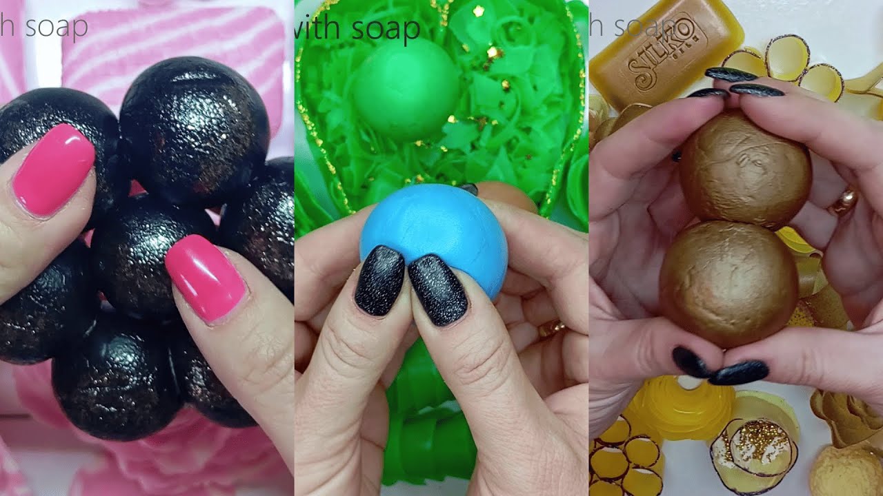 ASMR Collection Crispy Air Plasticine ❤❤🧡💛💚💙💜