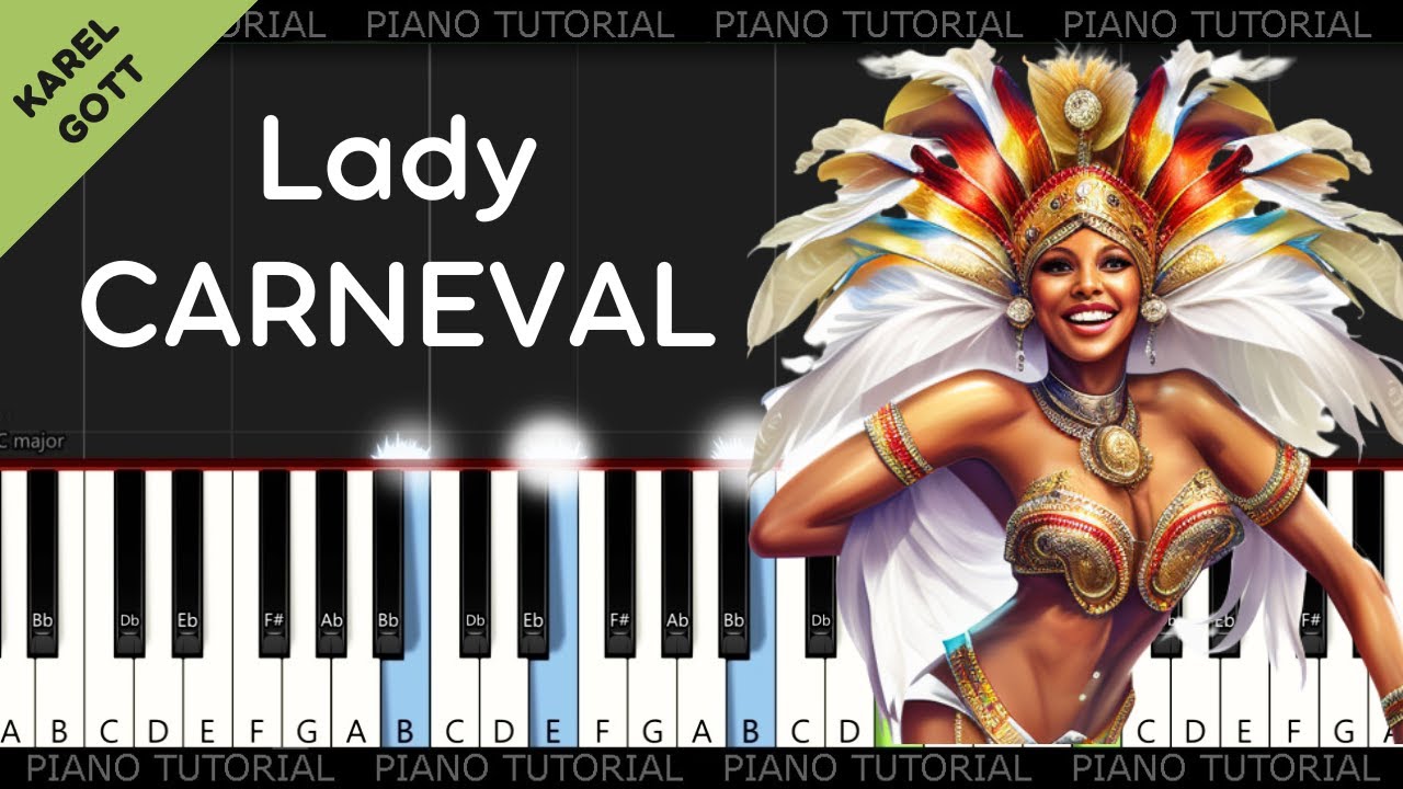 Karel Gott - Lady Carneval  (piano tutorial | jak hrát)