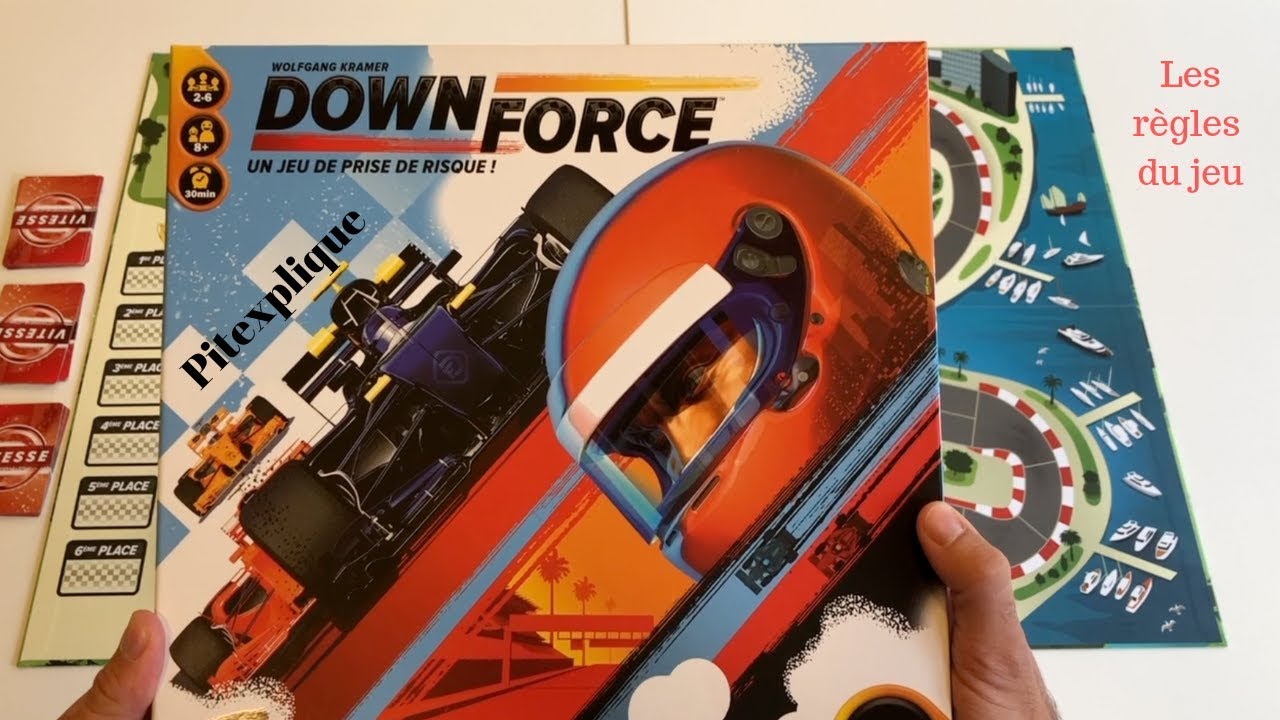 Les règles du jeu de société DownForce de IELLO - Pitexplique #1