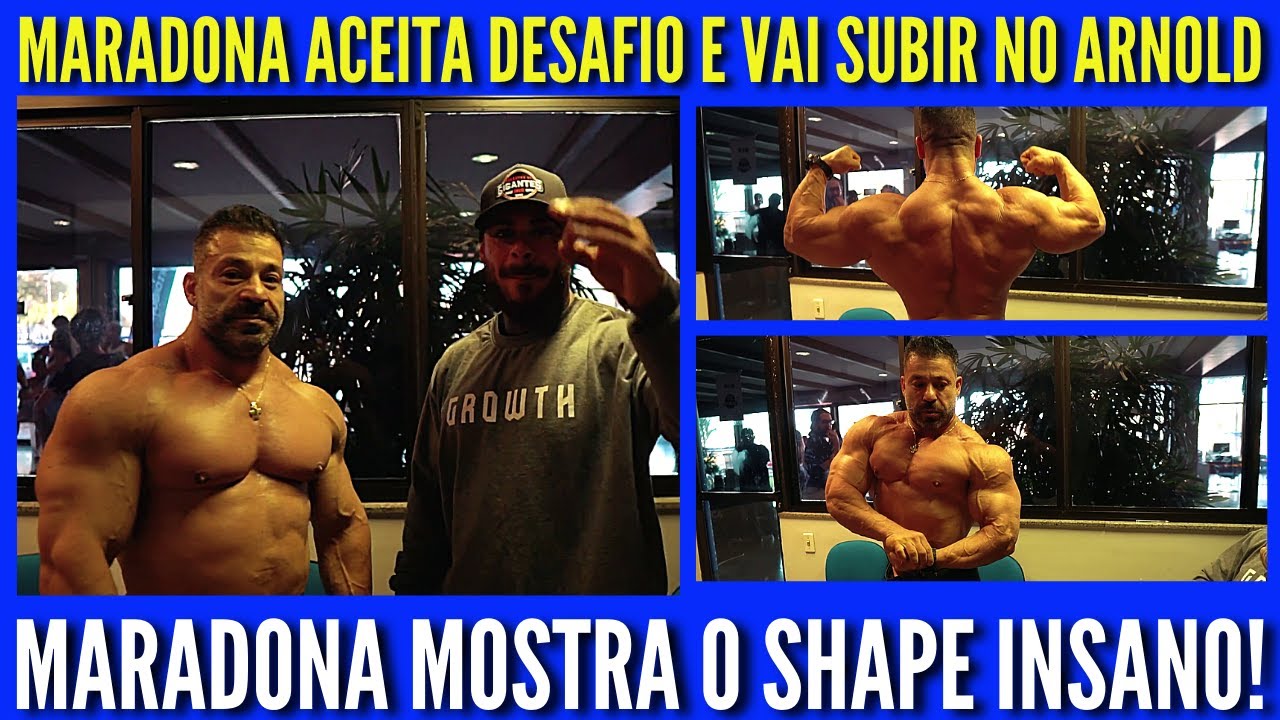 VAI SUBIR NO ARNOLD! CONFIRA O SHAPE DO MARADONA