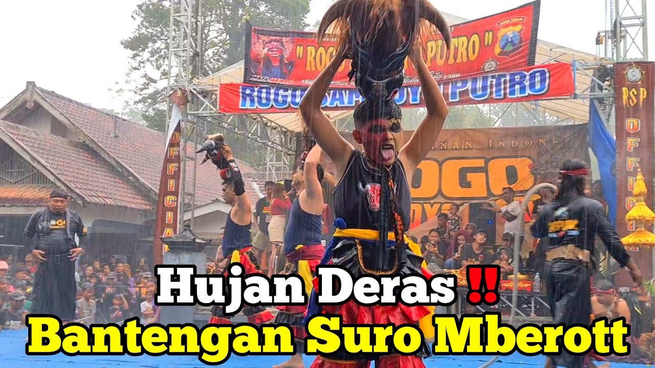 Hujan Deras Seruuu.. Bantengan Suro Mberott Rogo Samboyo Putro