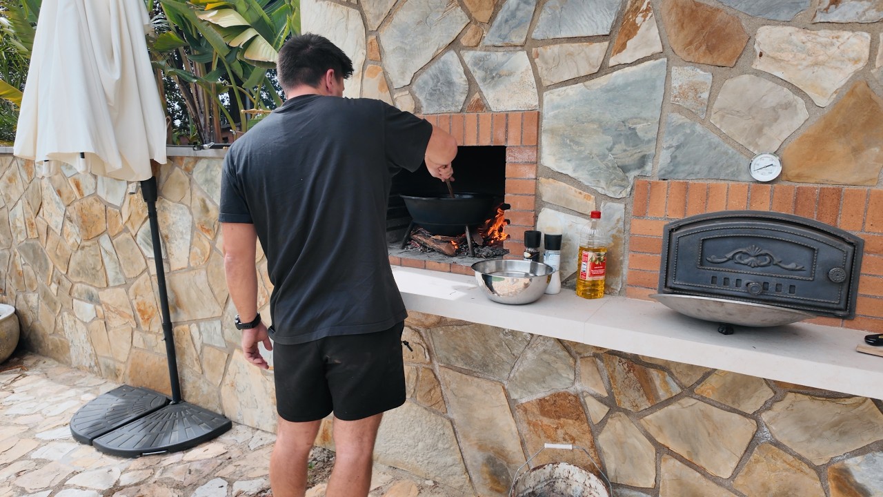 VLOG: ГОТОВИМ НОВОЕ БЛЮДО НА КОСТРЕ! 12.04.26