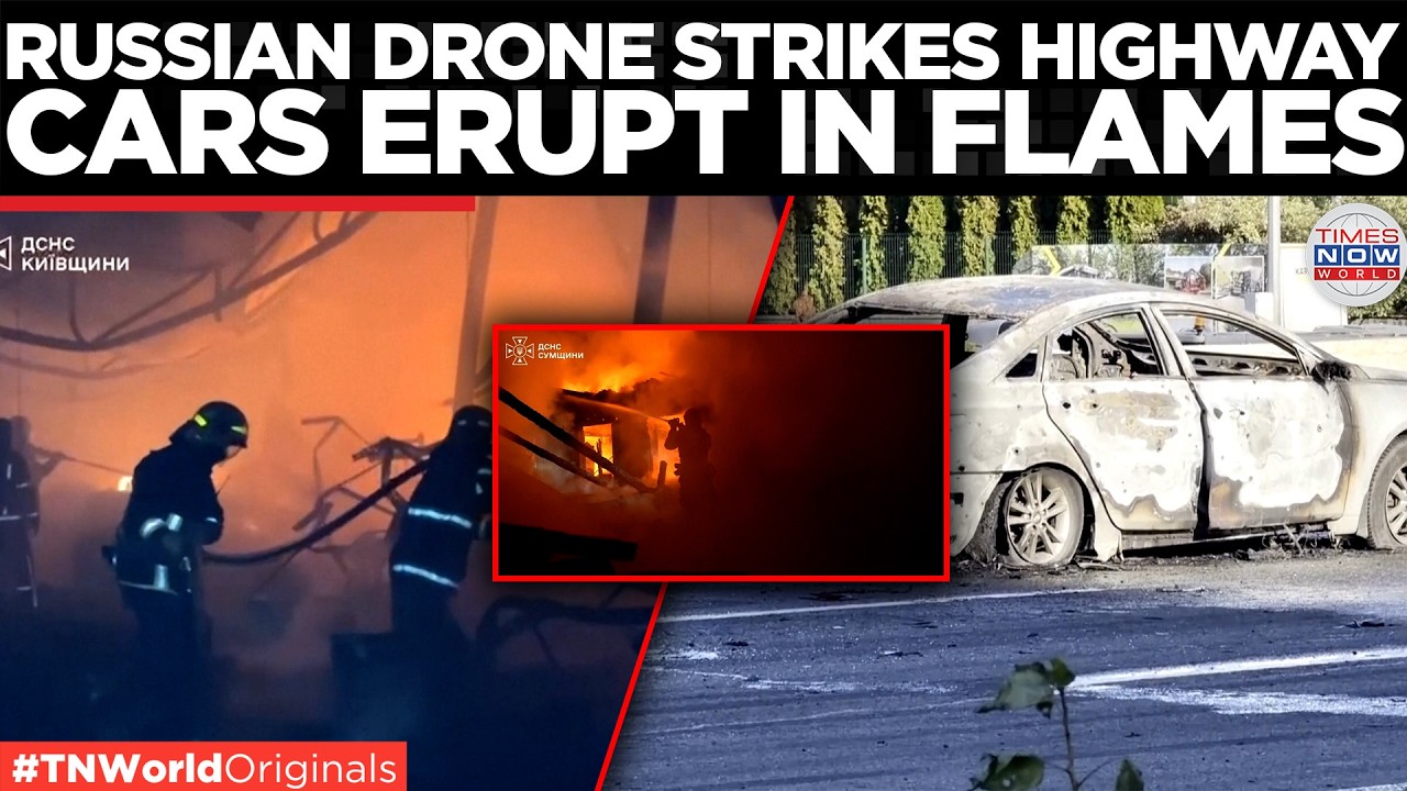 Russian Drone Strike Sets Cars Ablaze on Kyiv-Odesa Highway, Casualties Reported | Times Now World