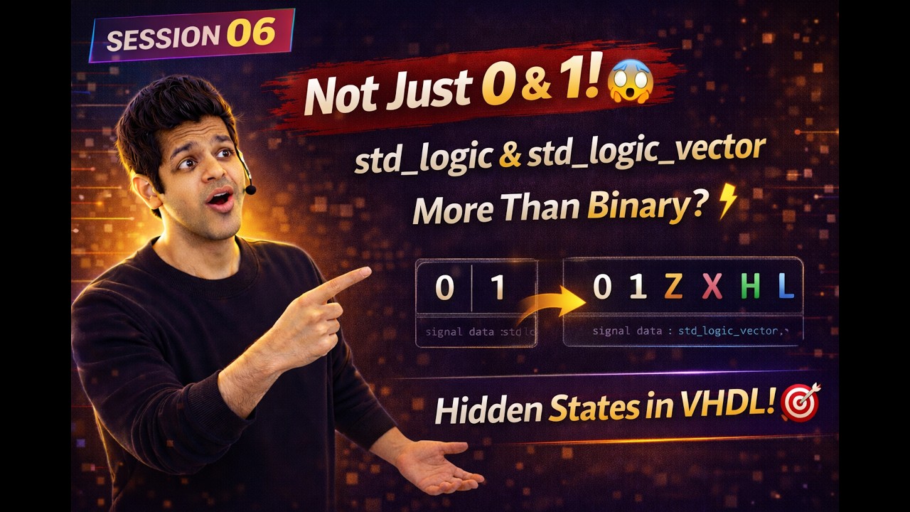 0️⃣6️⃣ ~ How to use VHDL Data Type | Std_logic & Std_logic_vector | Course 04 #vhdl