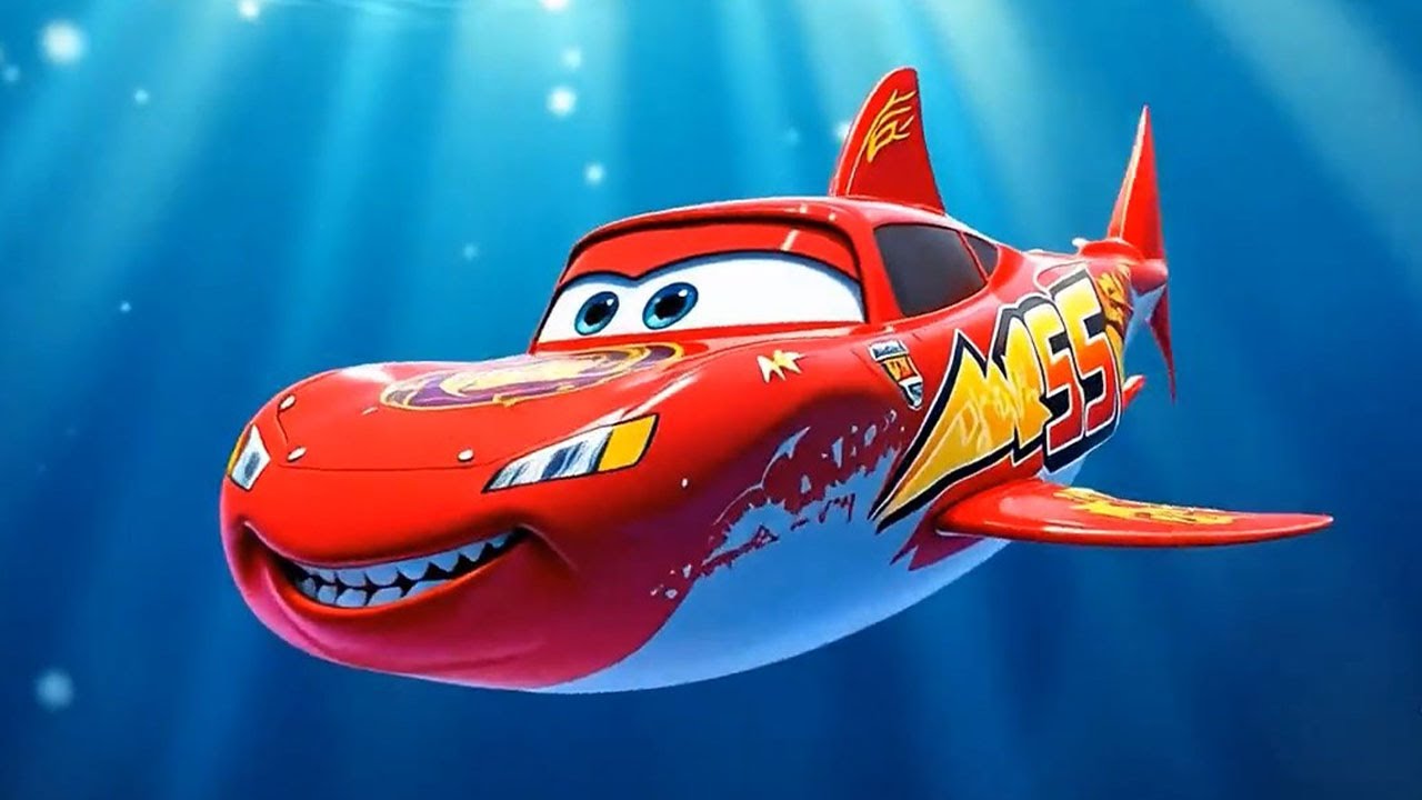 Faster than the storm faster than the beam, Shark Lightning McQueen song !