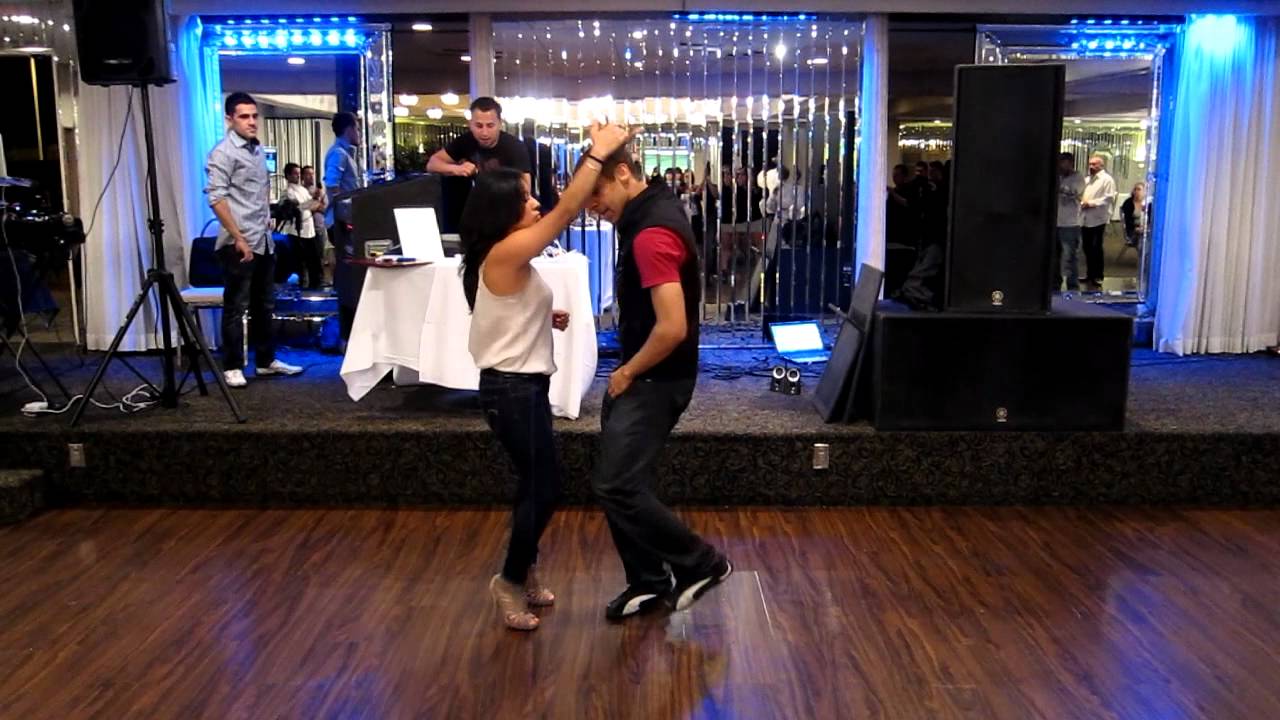 Bachata Footwork & Combo Basic Demetrio and Student at Stevens Stakehouse Class # 4  2012