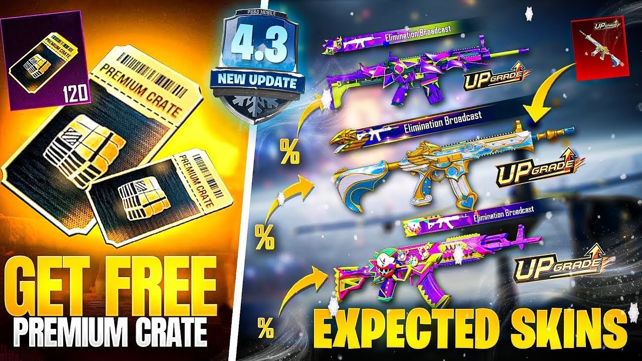 New Premium Crate is Here | Expected Skins In4.3 Update | 8TH Anniversary Event | New m416 | PUBGM