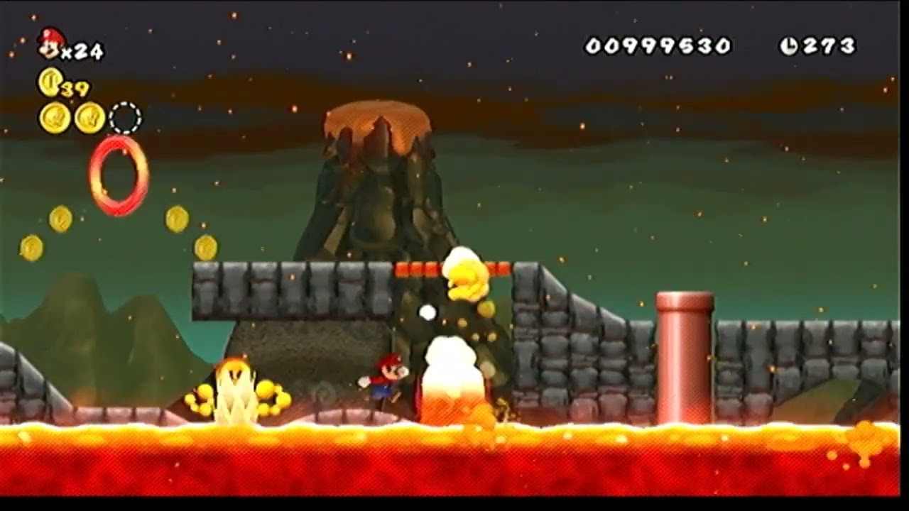 改造マリオwii 8-1 読めない火山活動
