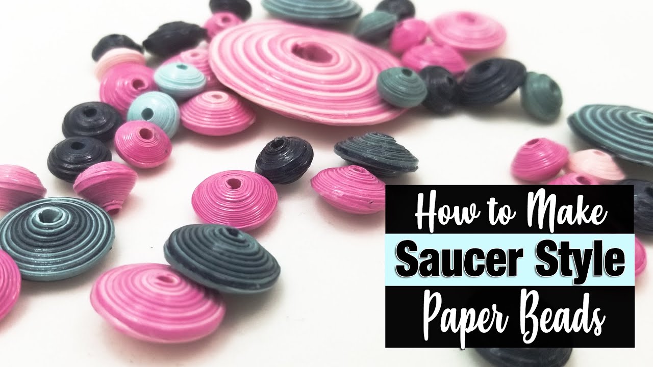 How to make Saucer Paper Beads | Recycled Crafts | Rolled Paper Bead Tutorial