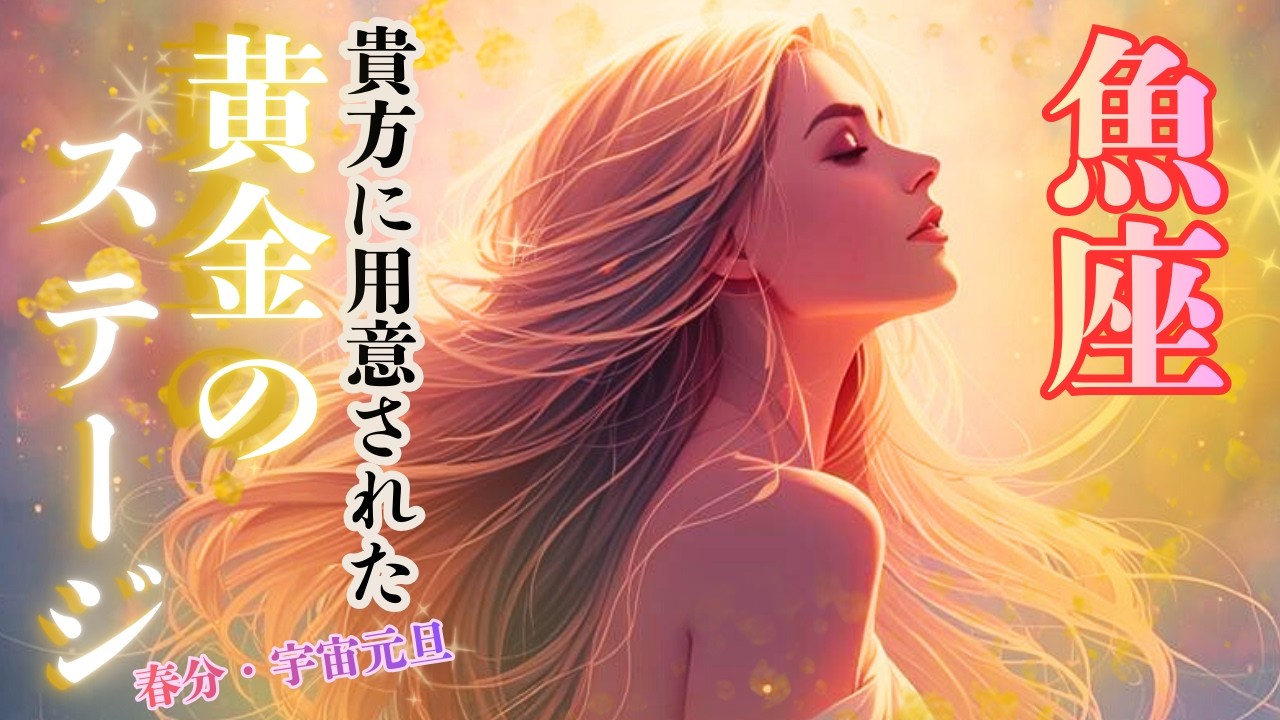 春分🌸宇宙元旦【魚座さん】に用意された黄金のステージ✨