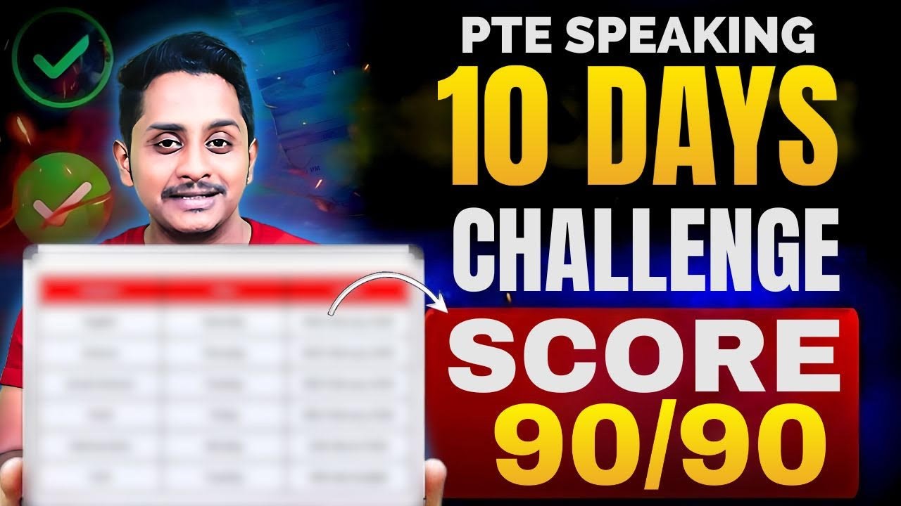 PTE 10 DAYS Challenge | Score Perfect 90 in Your First Attempt | Skills PTE