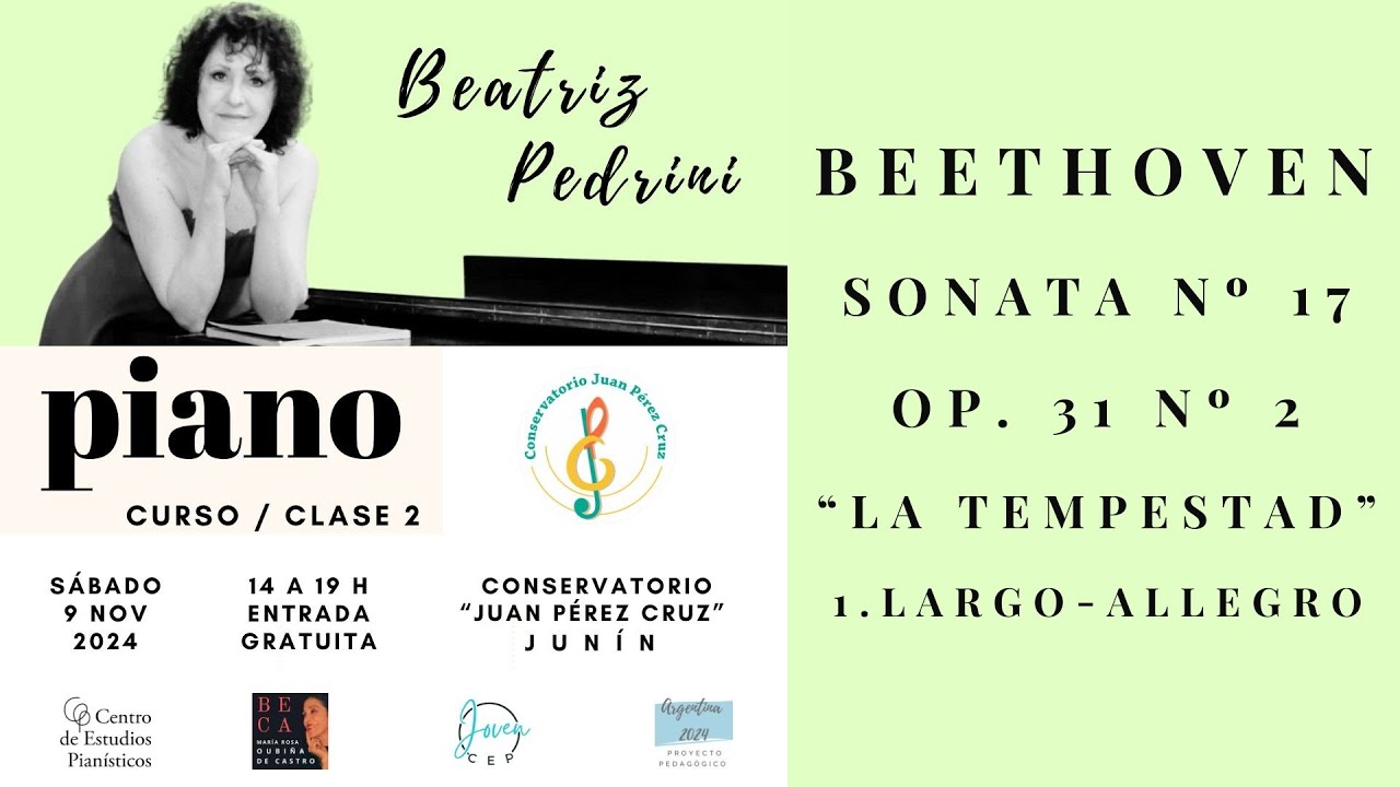Beatriz Pedrini / Curso piano clase 2 / Beethoven Sonata 17 / Junín 2024