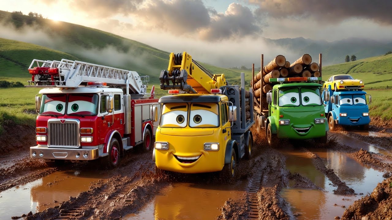 Bulldozer, Dump Truck, Excavator, Concrete Mixer Truck, Ambulance, Fire Truck,#Truck #Kontruksi #Jcb