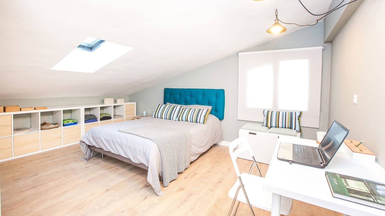 Decorar un dormitorio pr&aacute;ctico en una buhardilla - Decogarden