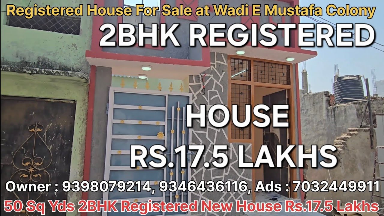 Low Budget 2BHK Asbestos Registered #houseforsale at Wadi E Mustafa Colony ChandrayanGutta Hyderabad