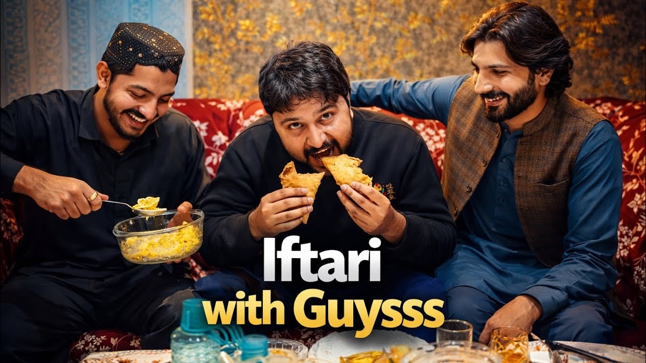 Aftari with Guys || Safi ko Chup ke Khata hua Pakr lia ||