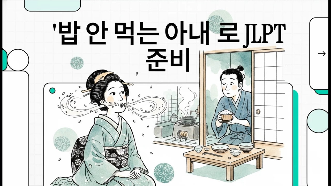 '밥 안 먹는 아내'로 JLPT 준비 - JLPT N1 모의고사(청해) - 6