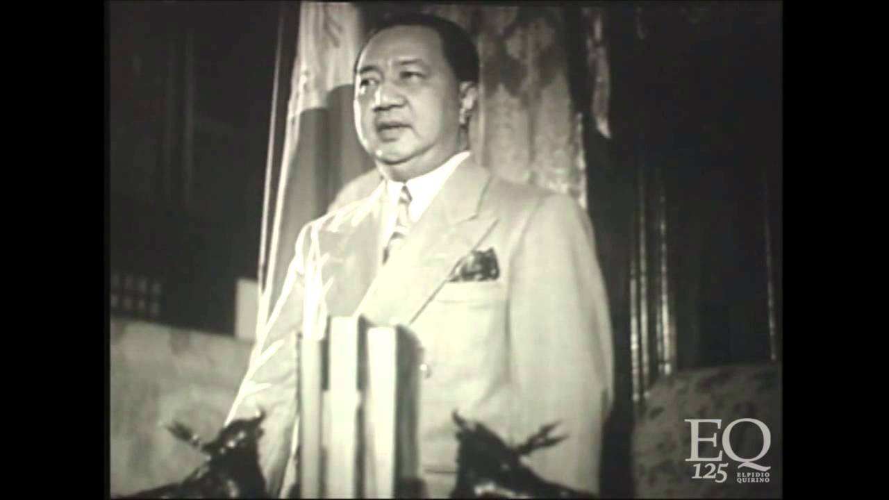 President Quirino's message on ties of history and affection between Spain and the Philippines