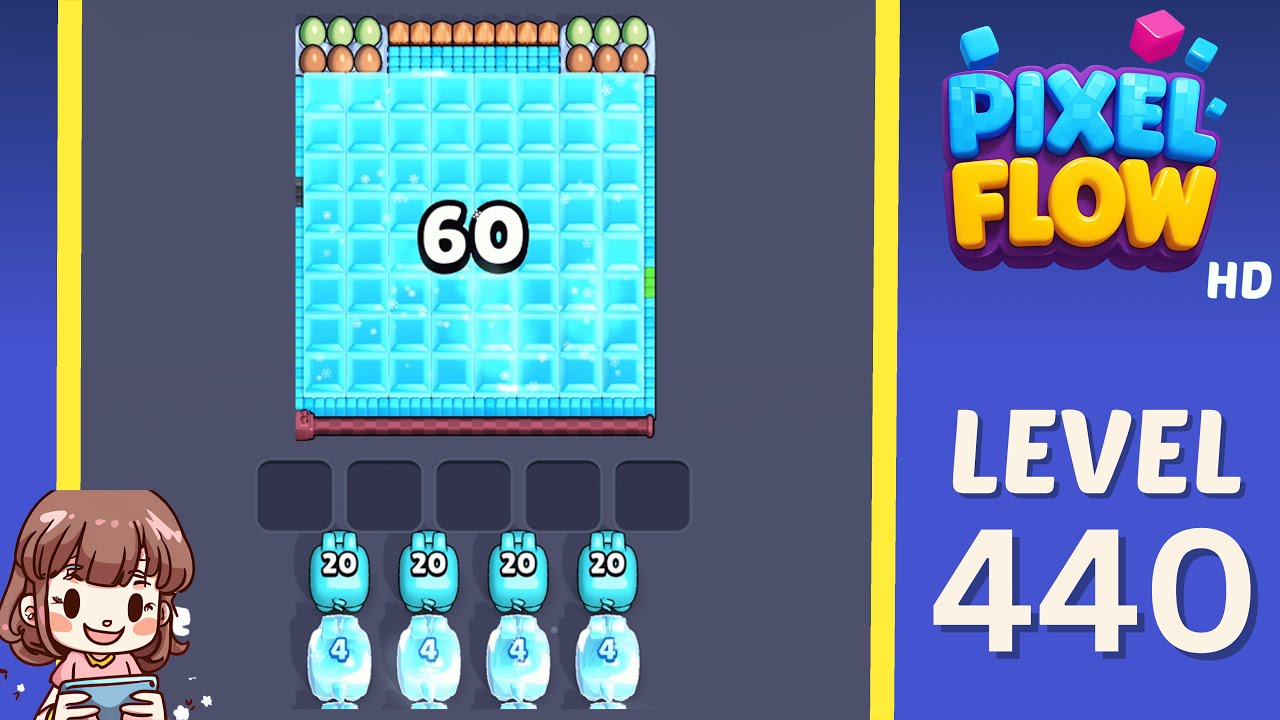 Pixel Flow Level 440 Solution Walkthrough
