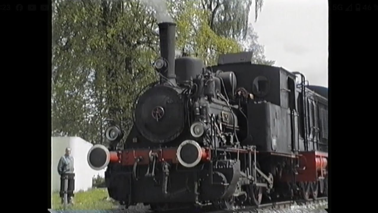 Dampflok LUCI 1989 Bahnhof Offingen und Bfh . Fremdingen